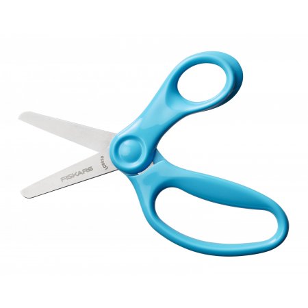 Dětské nůžky se zaoblenou špičkou, tyrkysové, 13 cm (6+) Fiskars